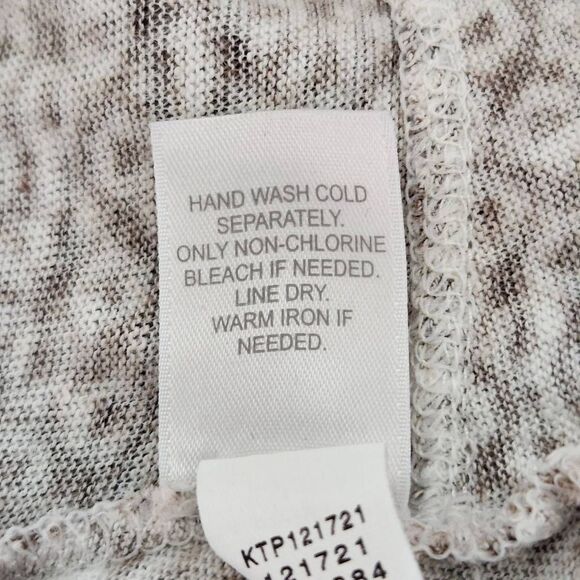 J. Jill Linen T-Shirt Size Medium Brown and Blue Medallion Print Tee - Picture 6 of 7